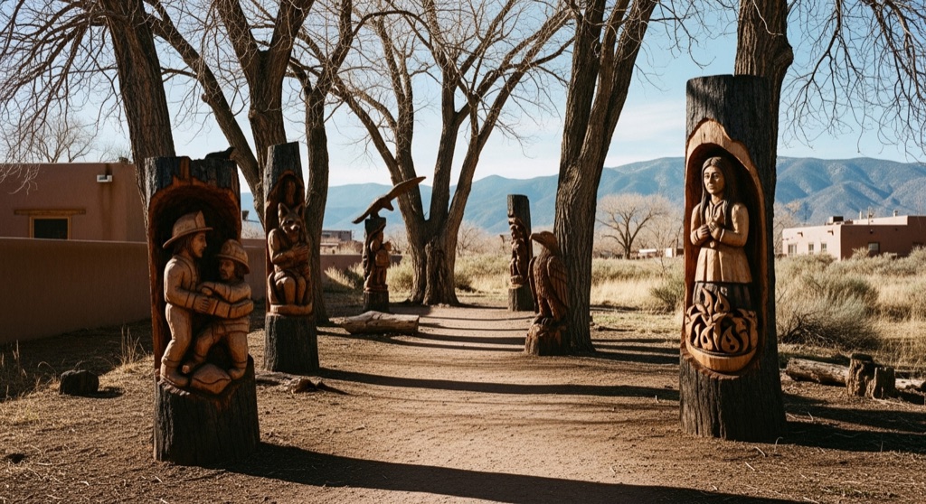 Pueblo Montaño Chainsaw Sculpture Garden — Roadside & Outdoor Oddities in Albuquerque