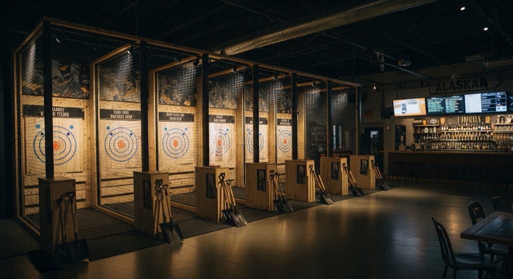 Frosted Axe Throwing — Arcades & Oddball Play in Anchorage