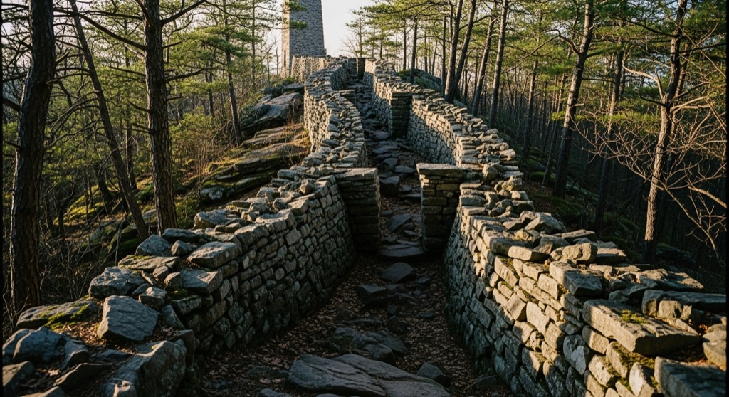 Fort Mountain Ancient Stone Wall — Roadside & Outdoor Oddities in Atlanta
