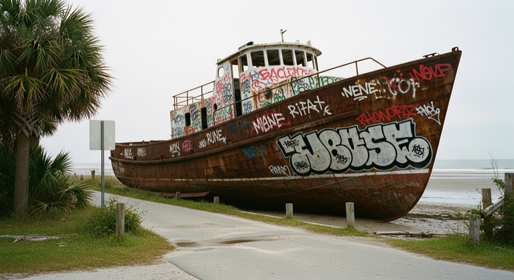 The Folly Boat — Roadside & Outdoor Oddities in Charleston