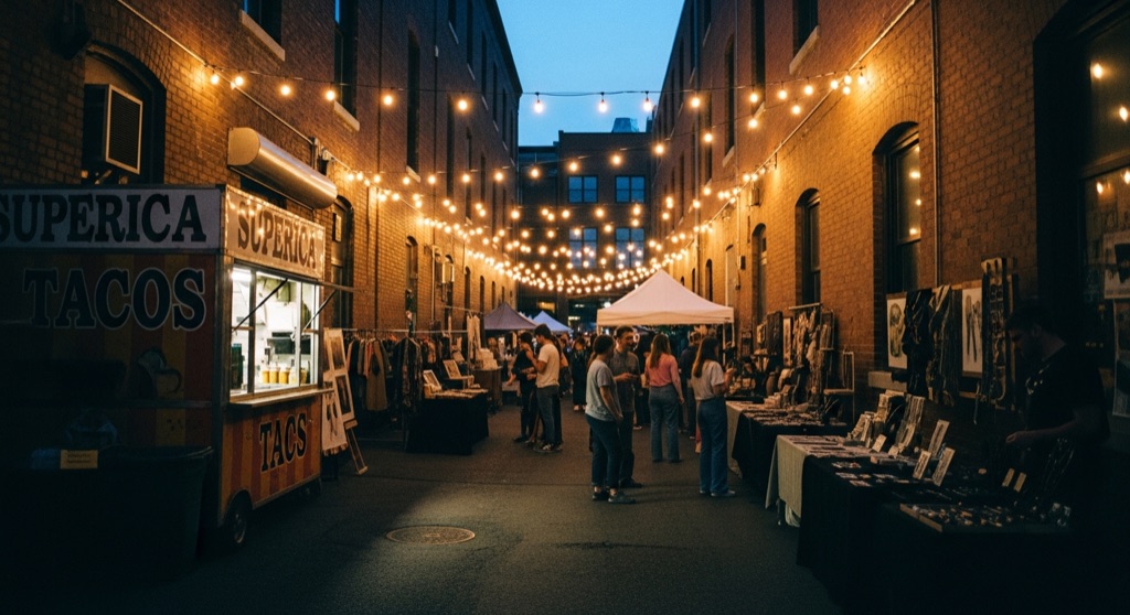 Nebel's Alley Night Market — After Dark & Night Sky in Charlotte