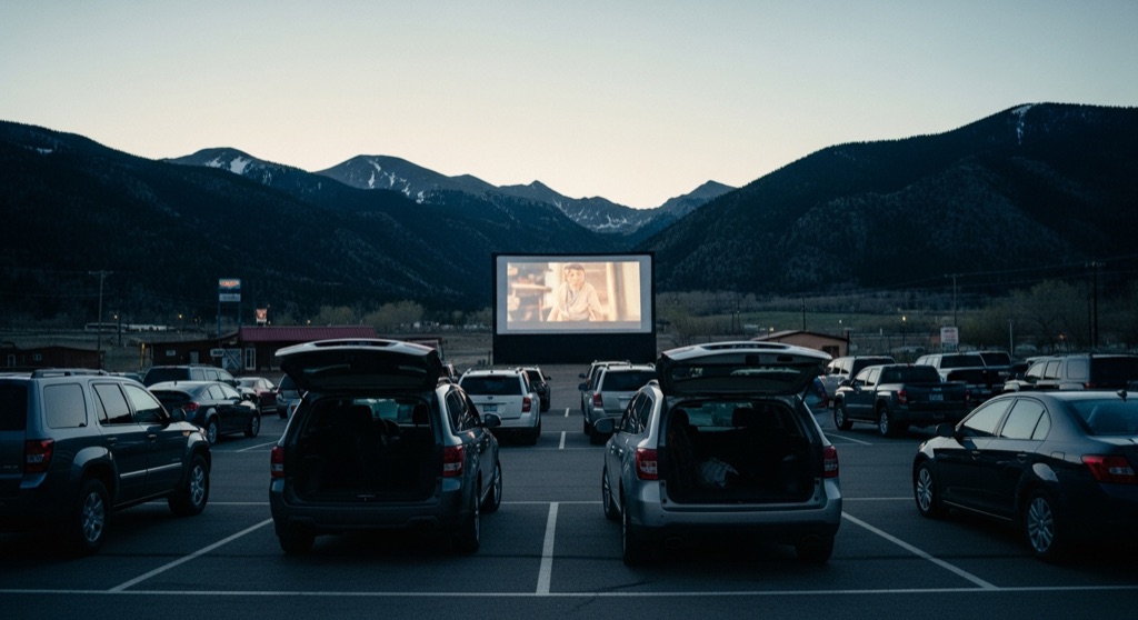 Comanche Drive-In Theatre — After Dark & Night Sky in Colorado Springs