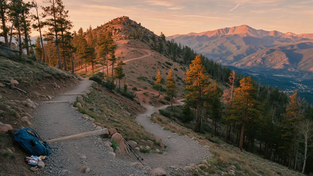 Atmosphere of Heizer Trail to Cascade Mountain — Cascade / Manitou backcountry, off US 24 west of Manitou Springs