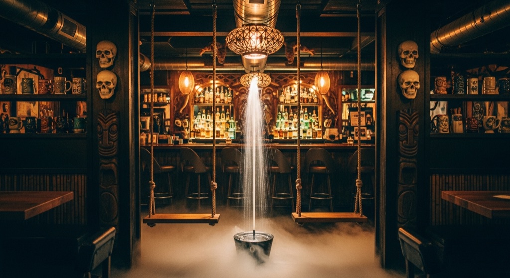 Atmosphere of Shrunken Head Tiki Bar — Downtown Colorado Springs