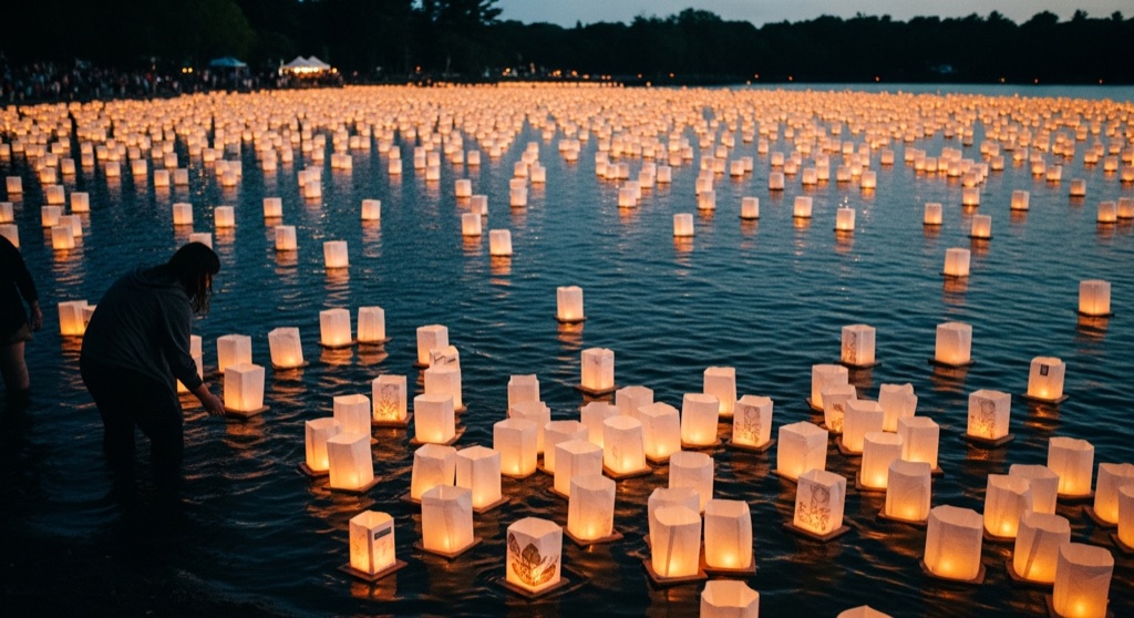 Water Lantern Festival at Prospect Lake — After Dark & Night Sky in Colorado Springs