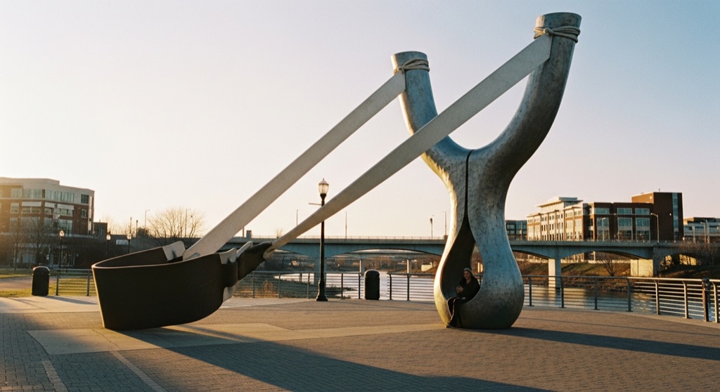 The Franklinton Slingshot — Roadside & Outdoor Oddities in Columbus