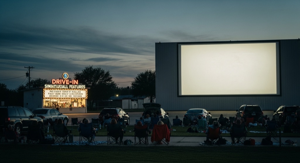 Galaxy Drive-In Theatre — After Dark & Night Sky in Dallas