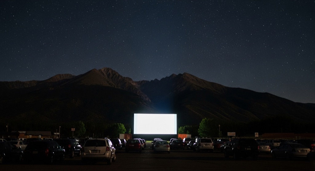 Comanche Drive-In Theatre — After Dark & Night Sky in Denver