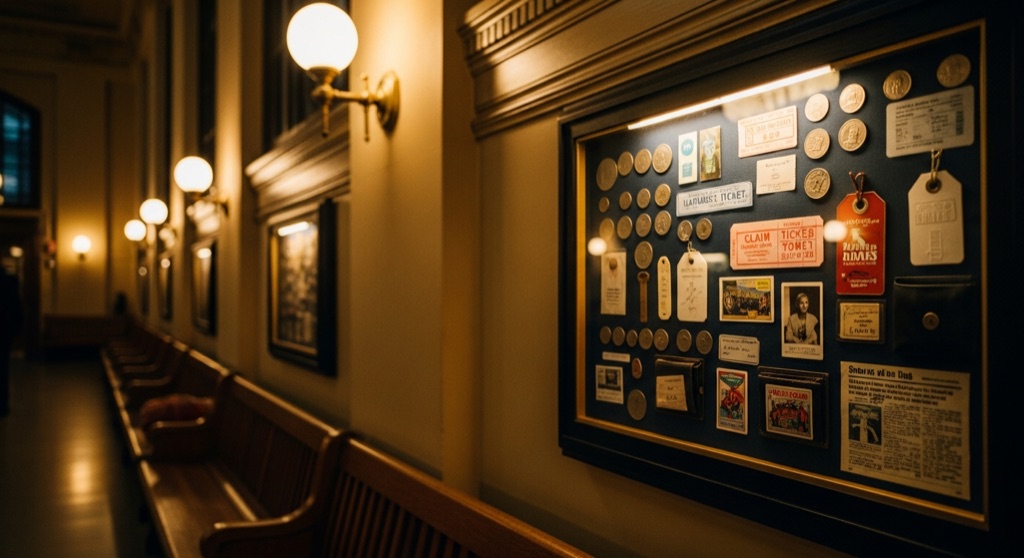 Atmosphere of Crawford Hotel Lost & Found Wall — Union Station / LoDo