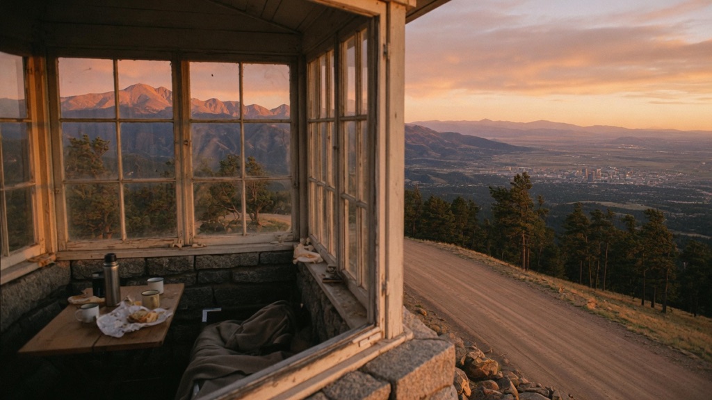 Atmosphere of Mestaa'ehehe Mountain Fire Lookout — Bergen Park / Clear Creek County (near Evergreen)