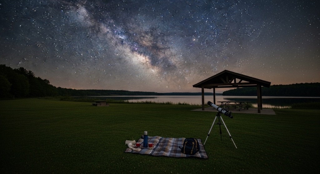 Lake Hudson Recreation Area — After Dark & Night Sky in Detroit