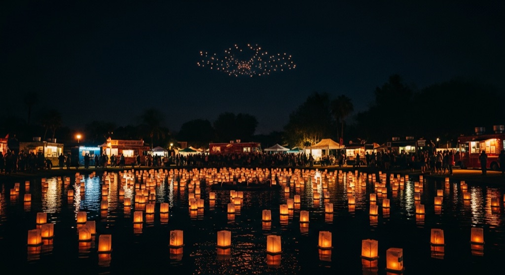 Water Lights at Night — After Dark & Night Sky in Grand Junction