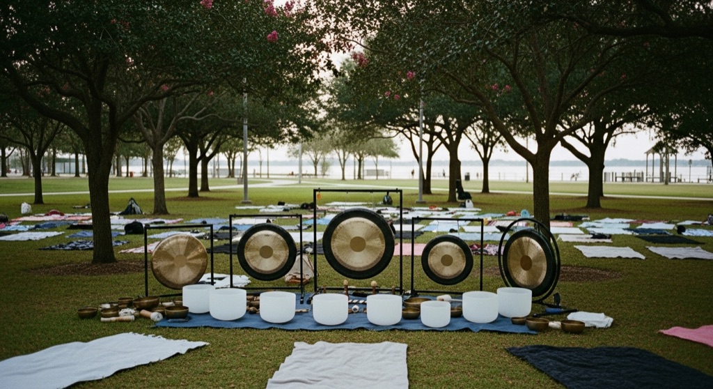 Texas Sound Bath at Levy Park — Sound, Soak & Movement in Houston