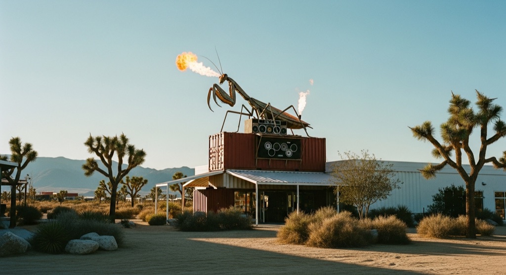 The Mantis at Downtown Container Park — Roadside & Outdoor Oddities in Las Vegas
