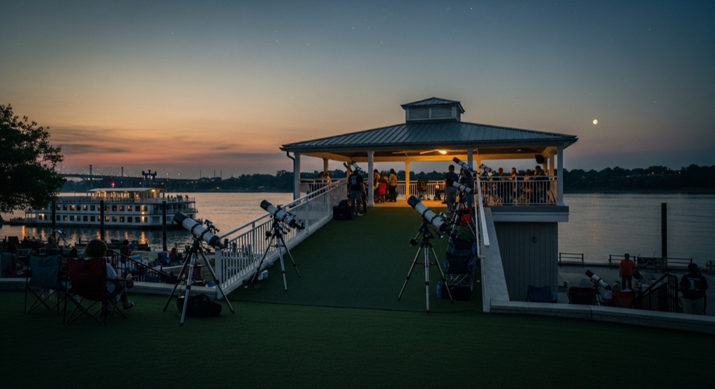 Rooftop Stargazing at Beale Street Landing — After Dark & Night Sky in Memphis