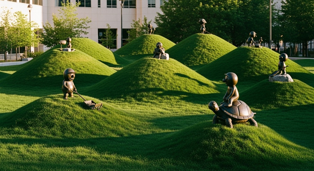 Rockman Sculptures at Federal Courthouse Plaza — Roadside & Outdoor Oddities in Minneapolis