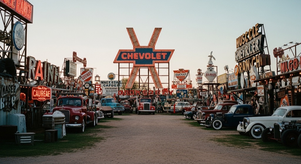 Atmosphere of Muscle Car Ranch — Chickasha