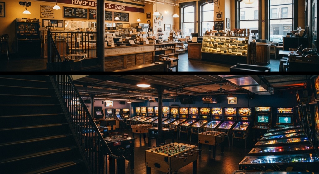 Bite Me Cake Company / Flip A Coin Arcade Bar — Arcades & Oddball Play in Pueblo