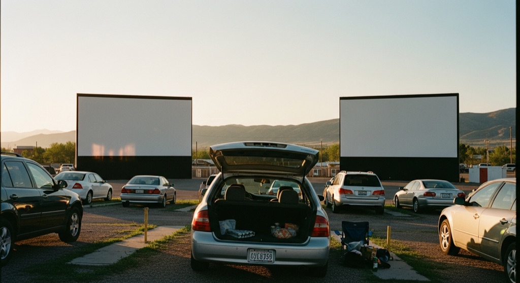 Mesa Drive-In Theatre — After Dark & Night Sky in Pueblo