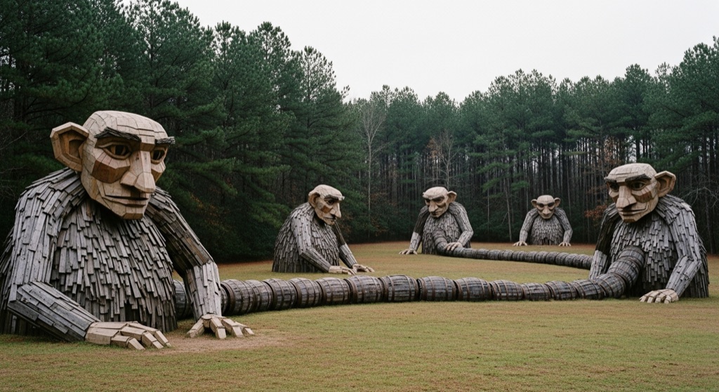 Thomas Dambo's Trolls at Dorothea Dix Park — Hidden Bars & Speakeasies in Raleigh