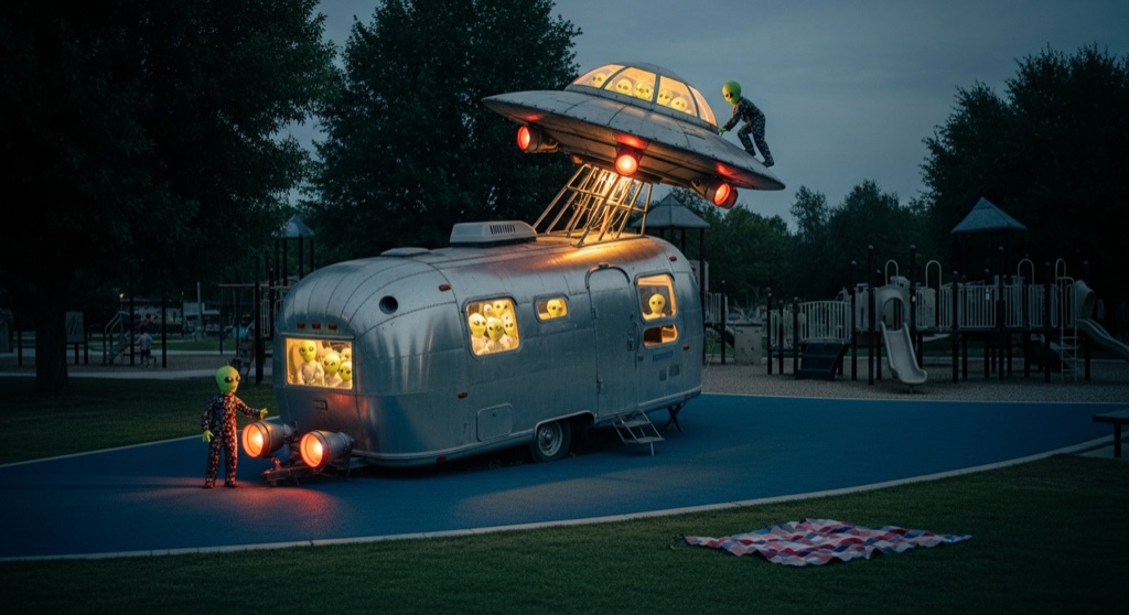 Port of Call: Earth (the "Alien Tourist Trailer") — Roadside & Outdoor Oddities in Sacramento