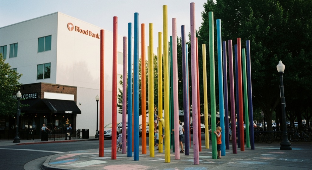 Rainbow Poles — Roadside & Outdoor Oddities in Sacramento
