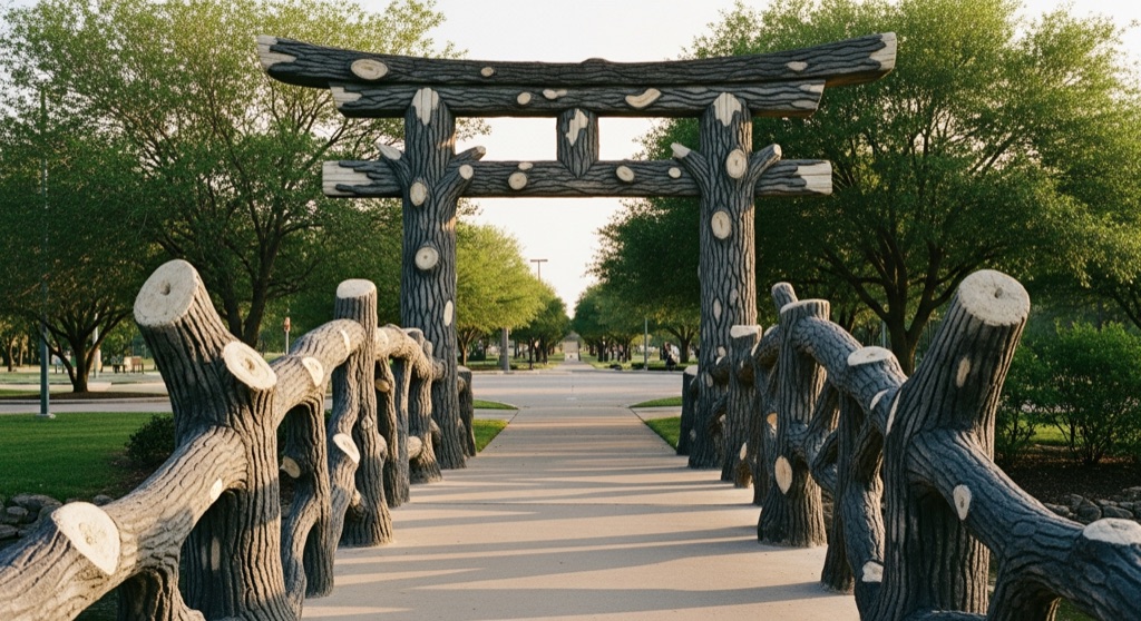 Dionicio Rodríguez's Faux-Bois Bridge & Torii Gate, Brackenridge Park — Roadside & Outdoor Oddities in San Antonio