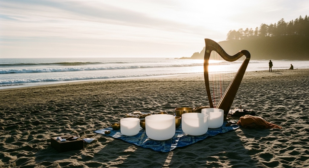 Sunset Beach Bowls at Moran Lake Beach — Sound, Soak & Movement in Santa Cruz