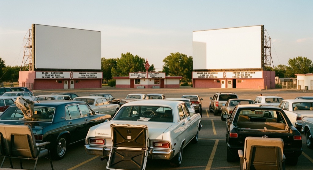 Starlite Drive-In — After Dark & Night Sky in Wichita